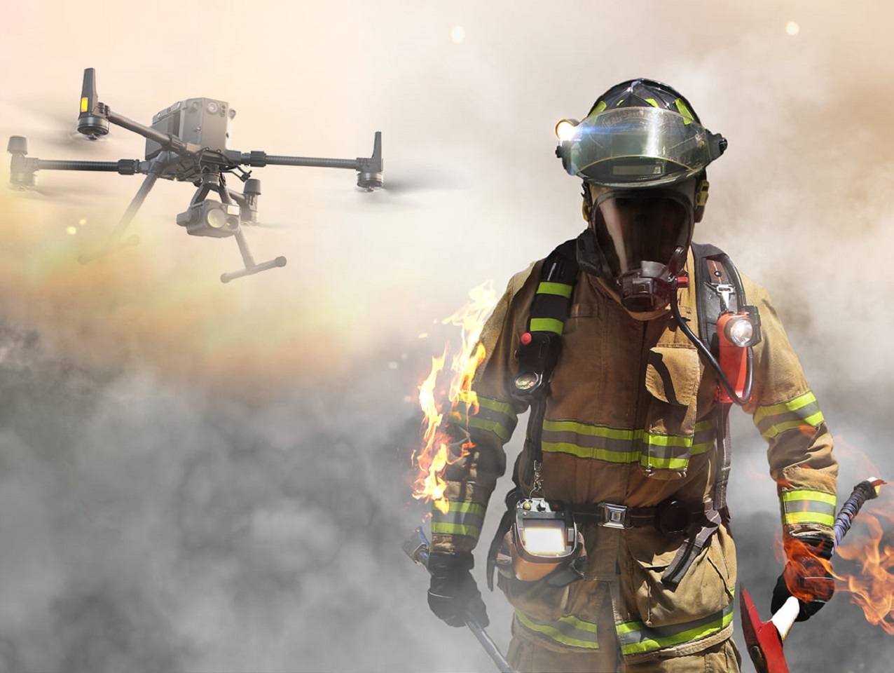 New Innovation in Fire Fighting Drone Application